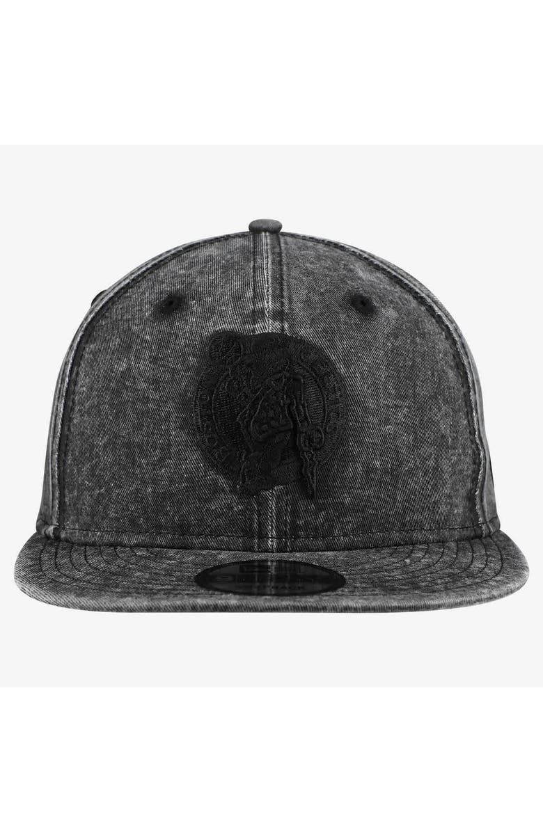 New Era Men's New Era Black Boston Celtics Washed Tonal 9FIFTY Snapback Hat, Alternate, color, Black