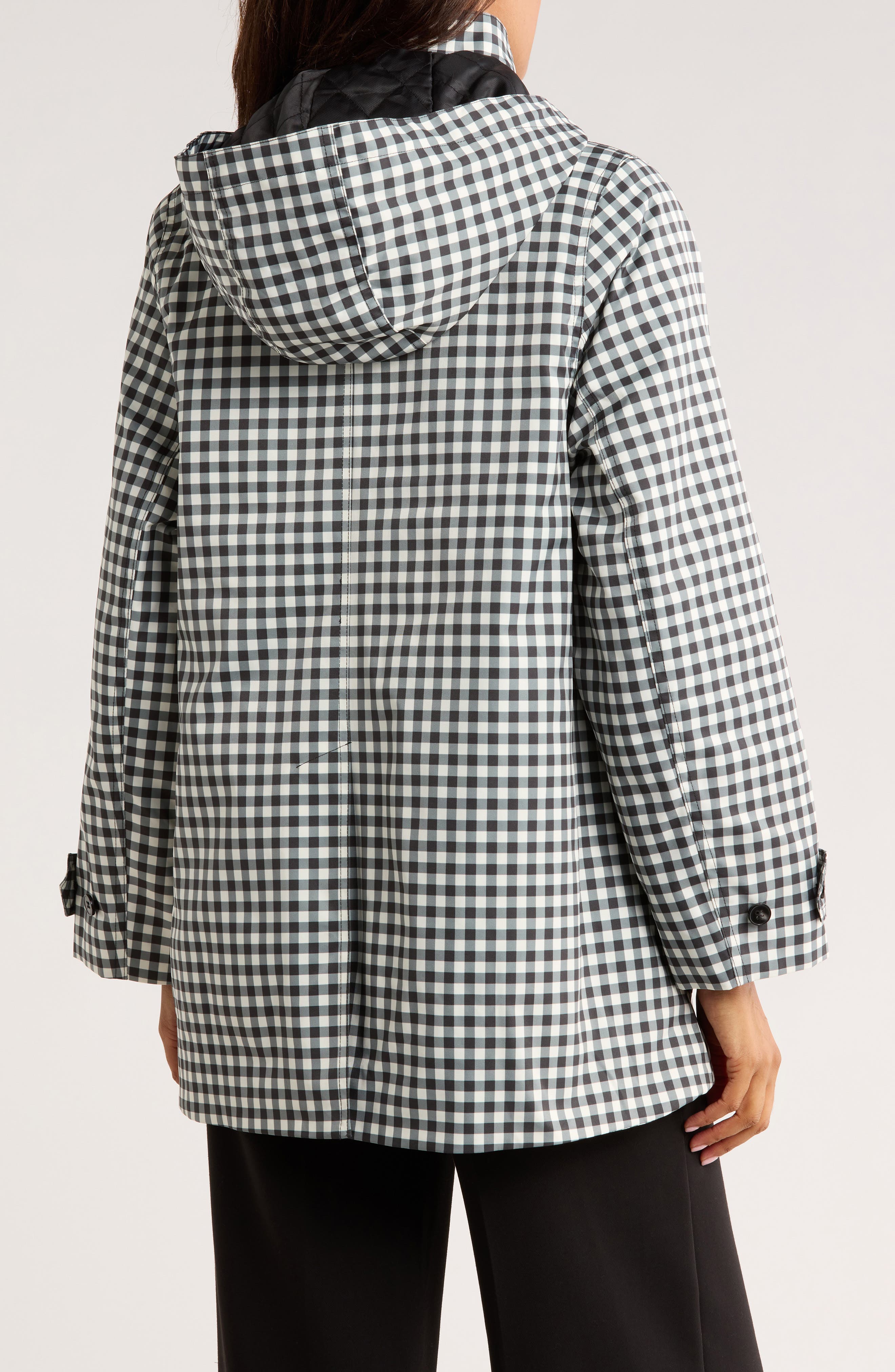 Gingham Hooded Raincoat - image 2