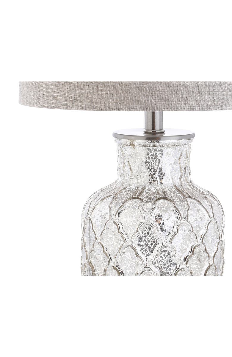 JONATHAN Y Alvord LED Glass Table Lamp, Alternate, color, Mercury Silver