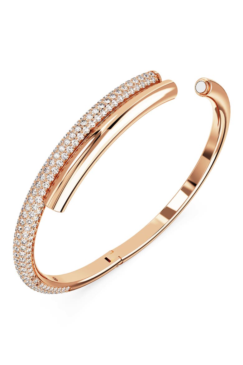 Dextera Crystal Bangle, Alternate, color, ROSE GOLD