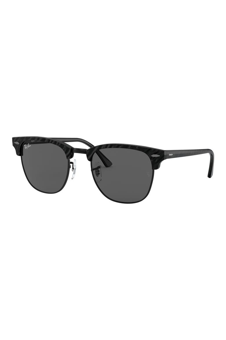 49mm Square Sunglasses, Alternate, color, BLACK/ DARK GREY