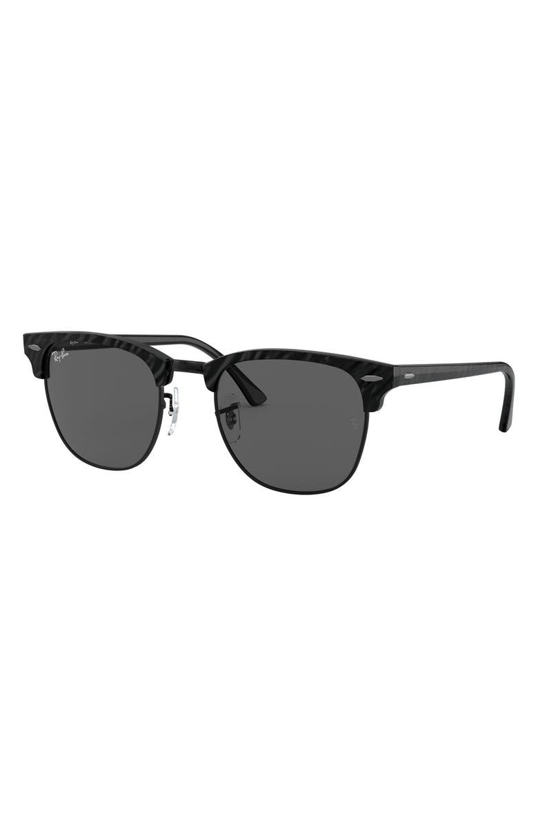 Ray-Ban 49mm Square Sunglasses, Alternate, color, Black/ Dark Grey
