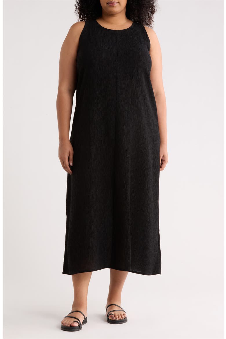 eileen fisher black maxi dress Eileen Fisher Texture Sleeveless Maxi Dress in Black at Nordstrom, Size 1X