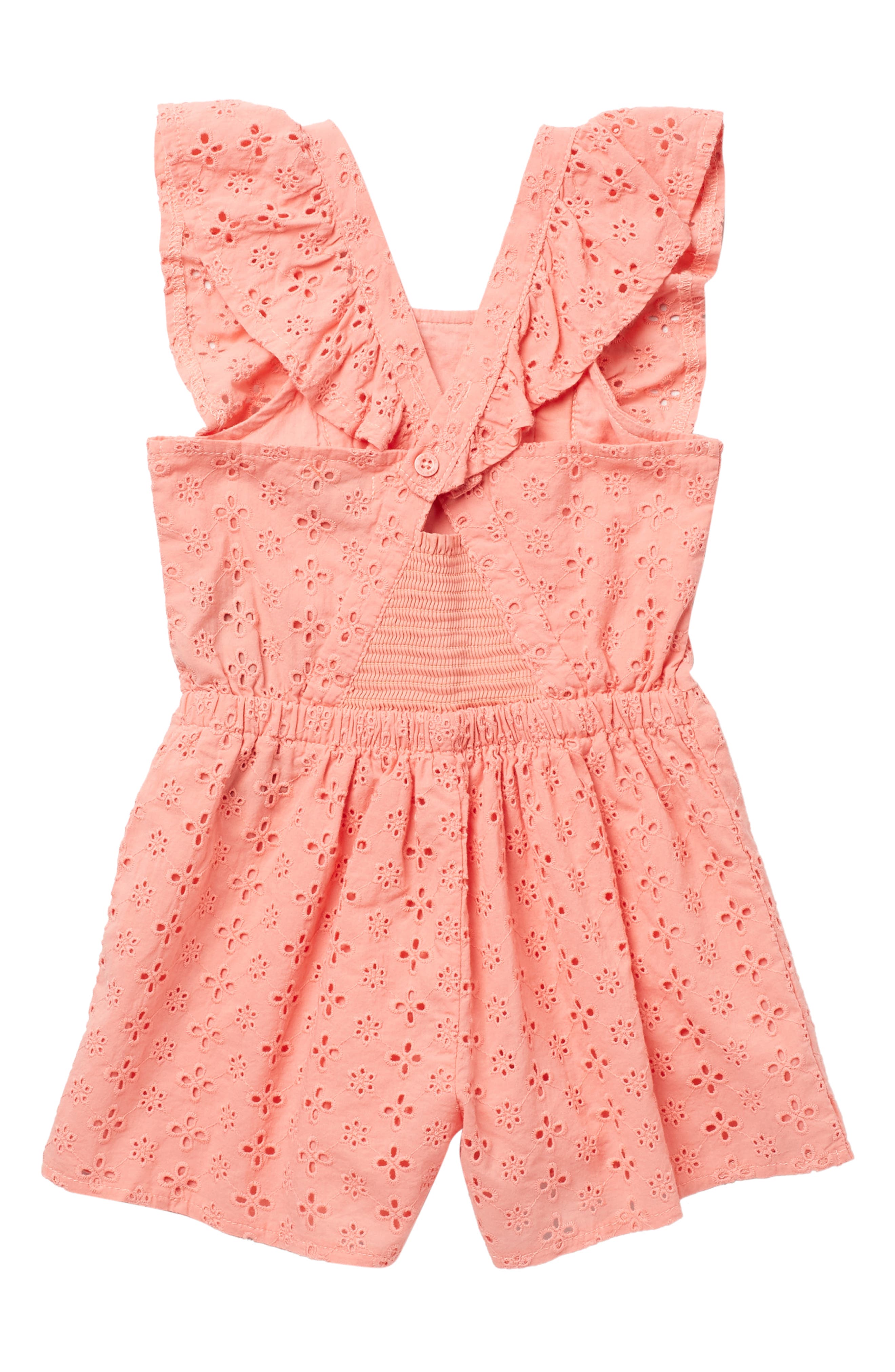 Habitual Girl Flutter Eyelet Romper | Nordstromrack