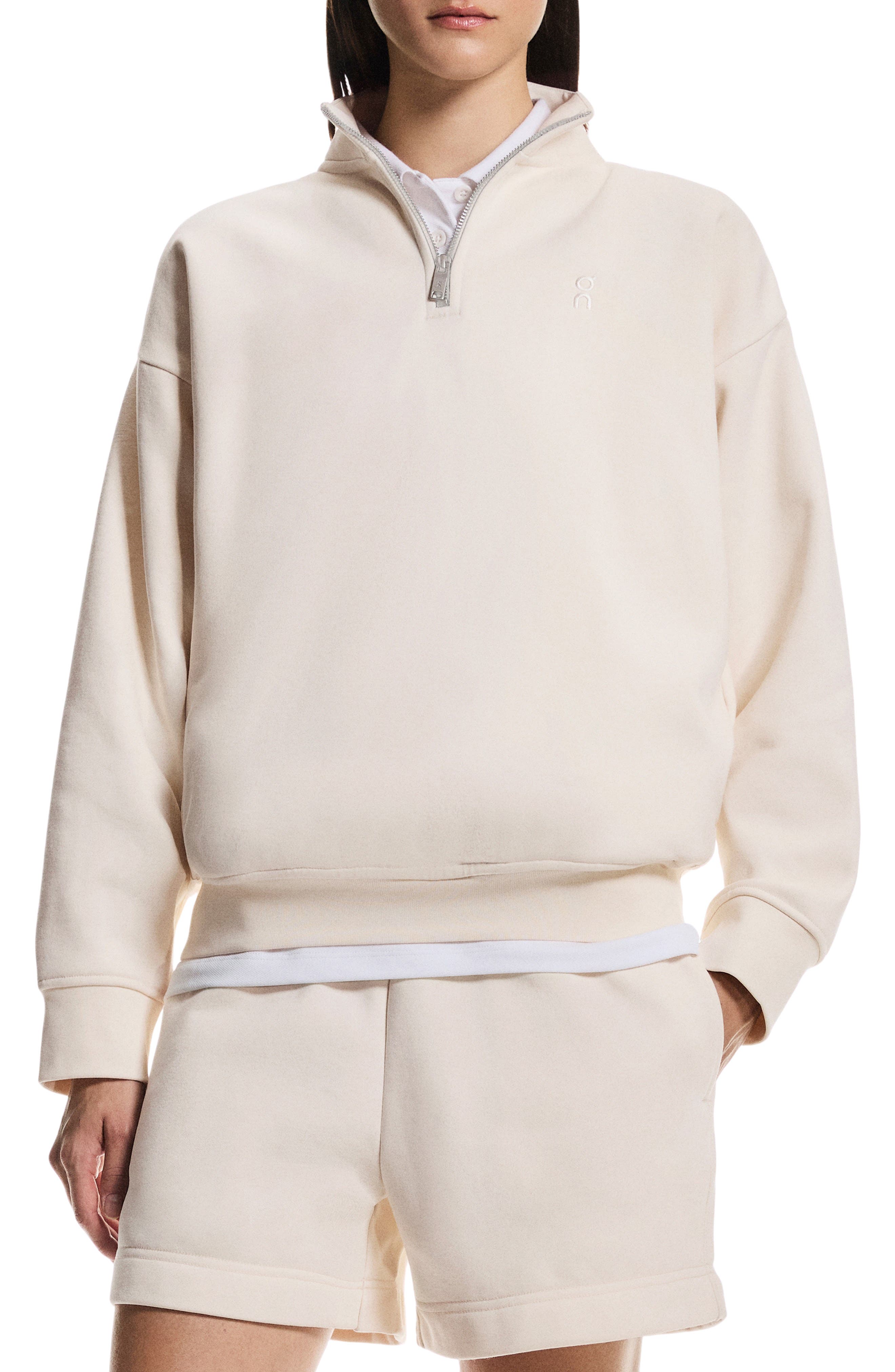 On Club Collective Quarter Zip Sweatshirt In Neutral