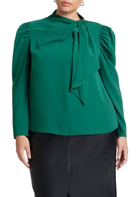 Drape Front Blouse (Plus Available)