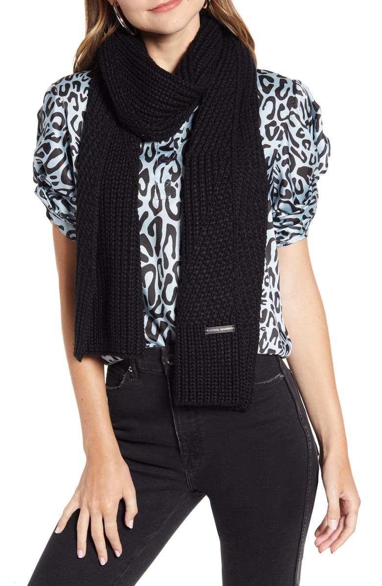 Rebecca Minkoff Traveling Rib Scarf, Main, color, 