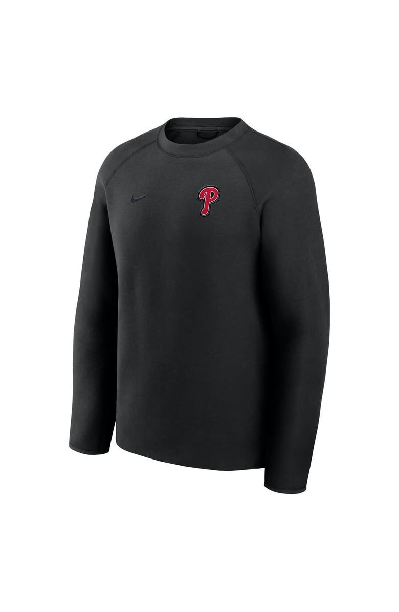 Nike Men's Nike Black Philadelphia Phillies Tech Fleece Raglan Sweatshirt, Alternate, color, Black