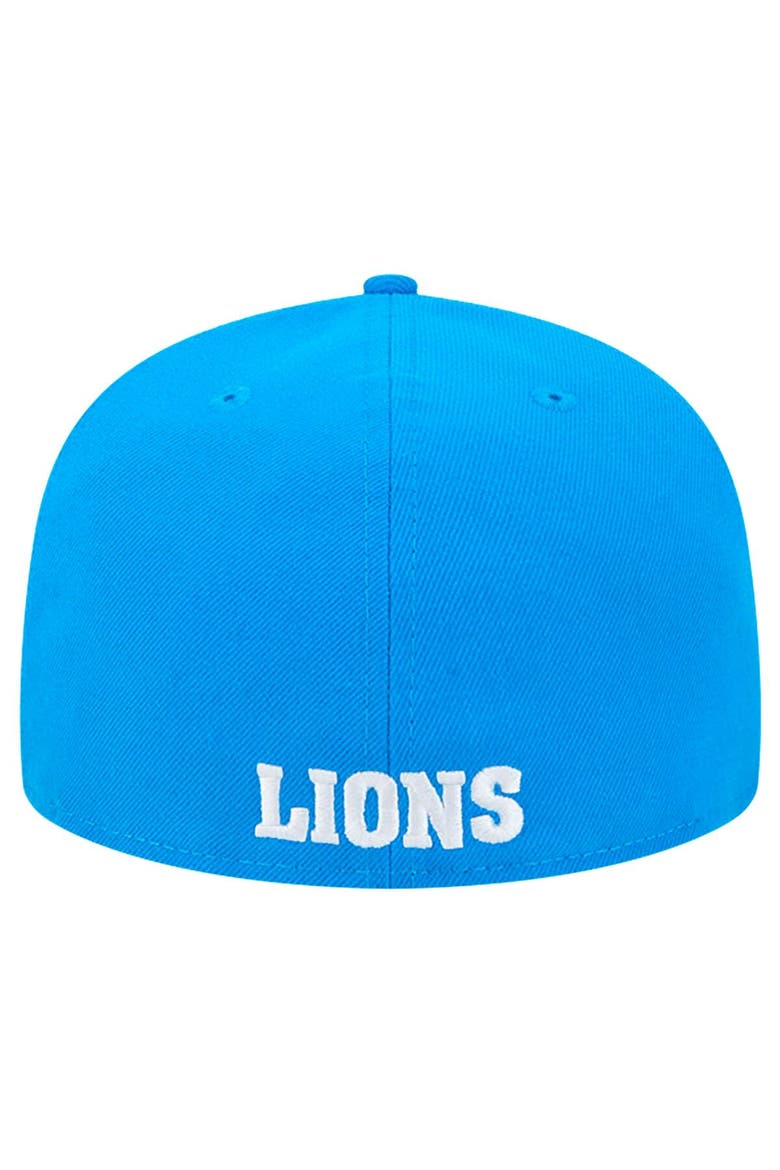 Men's New Era Blue Detroit Lions Omaha Throwback 59FIFTY Fitted Hat, Alternate, color, Blue