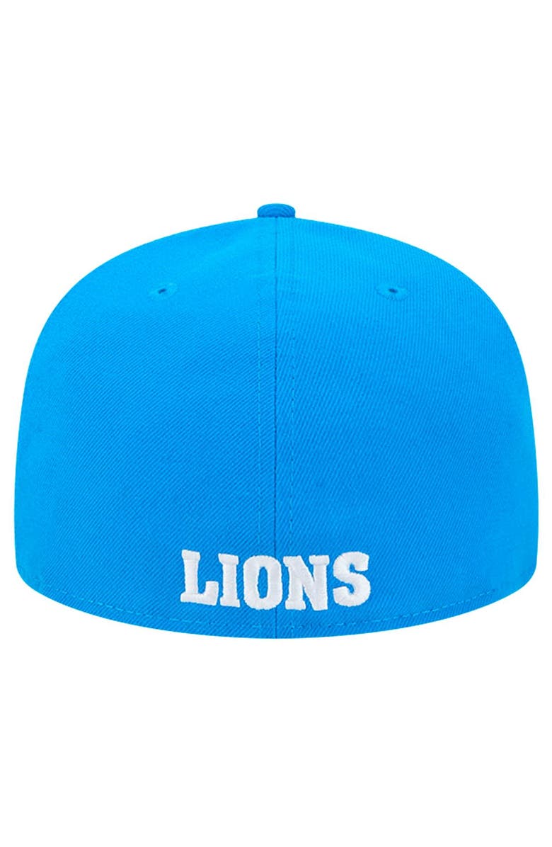 New Era Men's New Era Blue Detroit Lions Omaha Throwback 59FIFTY Fitted Hat, Alternate, color, Blue