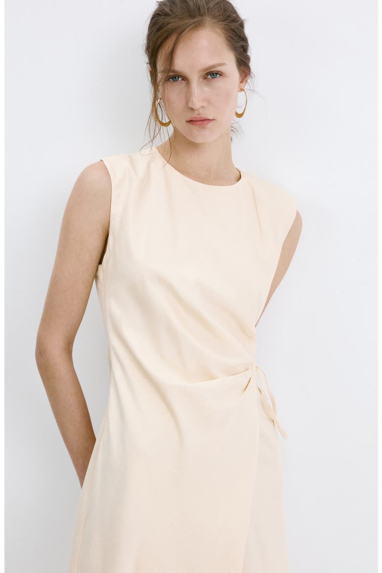 Wrap Midi Dress, Alternate, color, VANILLA
