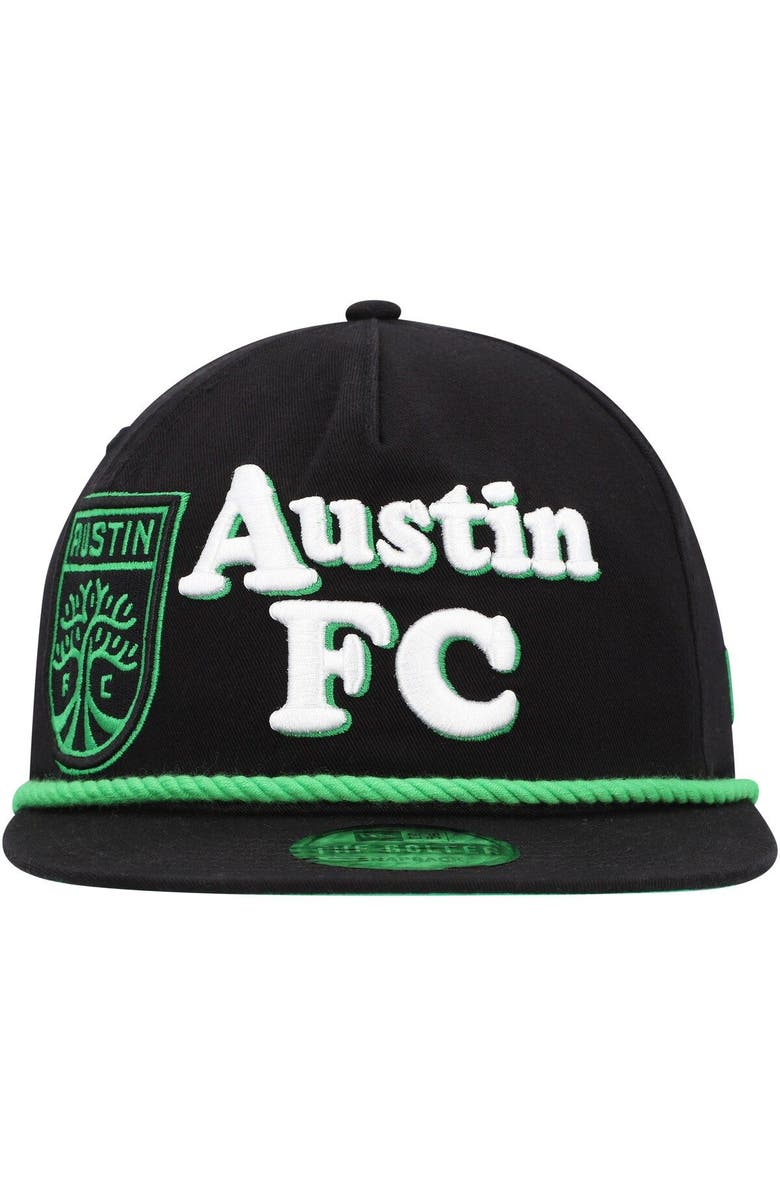New Era Men's New Era  Black Austin FC Heritage The Golfer Snapback Hat, Alternate, color, Black