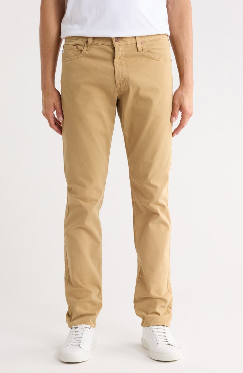 AG Tellis Stretch Sateen Modern Slim Pants, Main, color, Sandy Cliffs