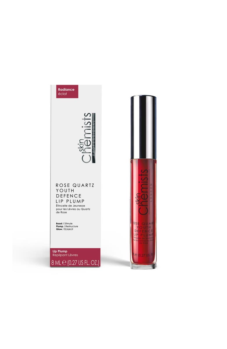 SKINCHEMISTS Rose Quartz Youth Defence Lip Plump 8ml x 3 Trio Set, Main, color, White