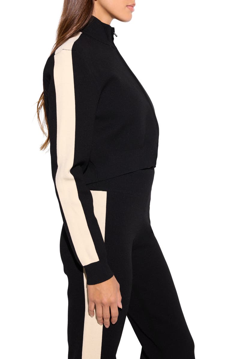 Spiritual Gangster Marlow Crop Zip-Up Sweatshirt, Alternate, color, Black