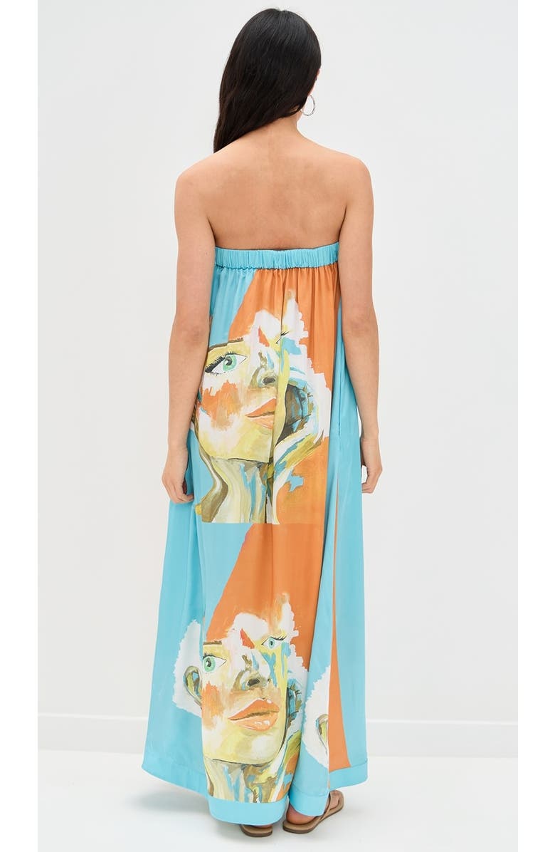 Dur Doux Kesi Maxi Strapless Dress, Alternate, color, Orange