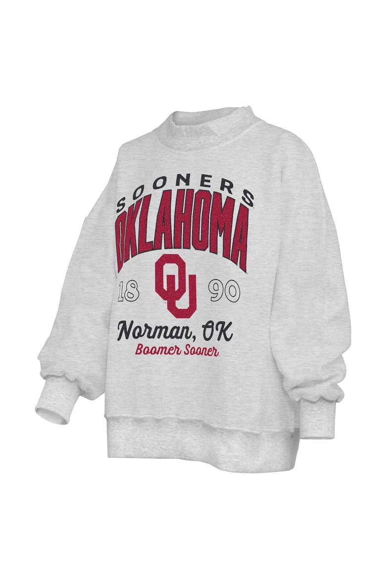 Women's Pressbox  Heather Gray Oklahoma Sooners Reversible Sweatshirt, Alternate, color, Heather Gray