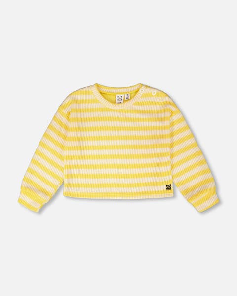 Long Sleeve Cropped Striped Sweater (Toddler, Little Kid & Big Kid)