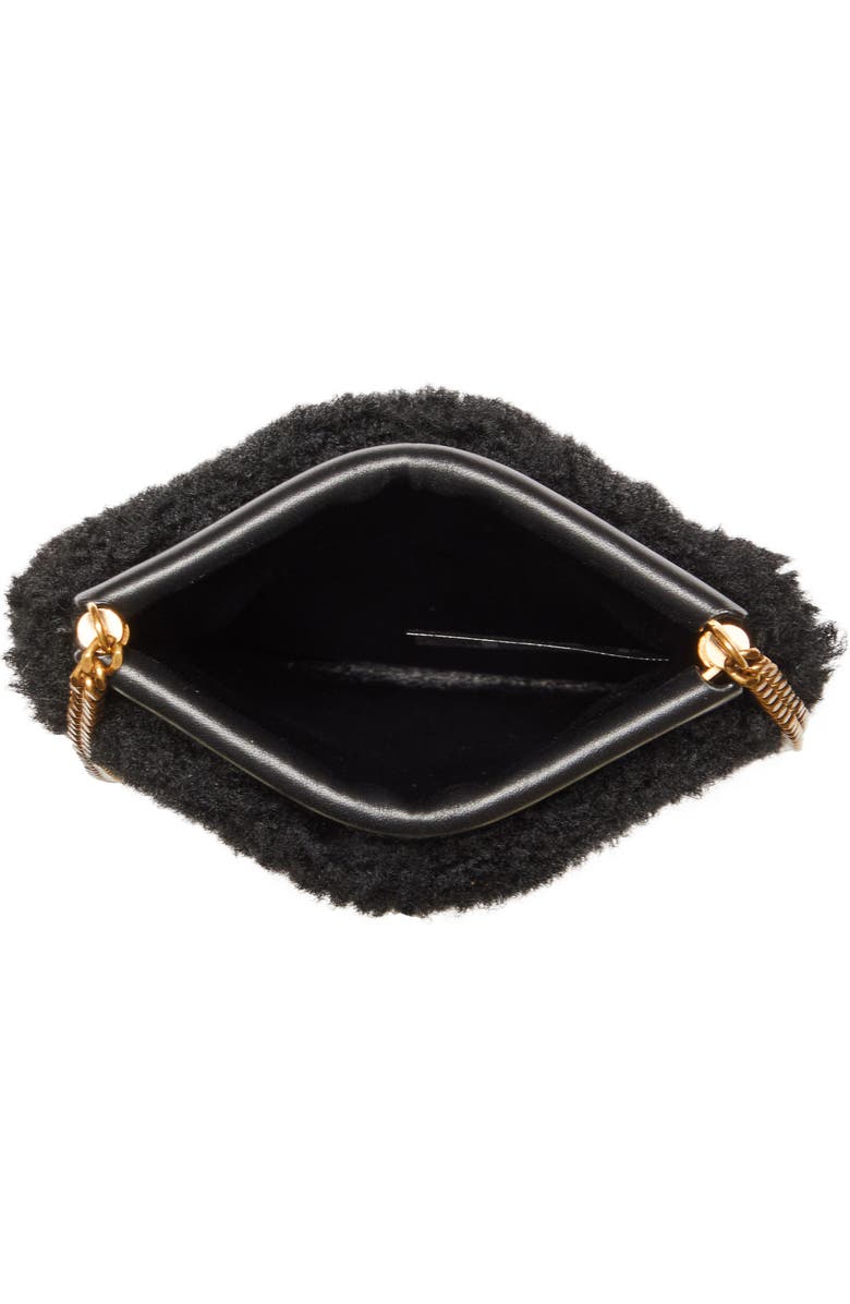 Saint Laurent Mini Pac Pac Genuine Shearling Shoulder Bag, Alternate, color,