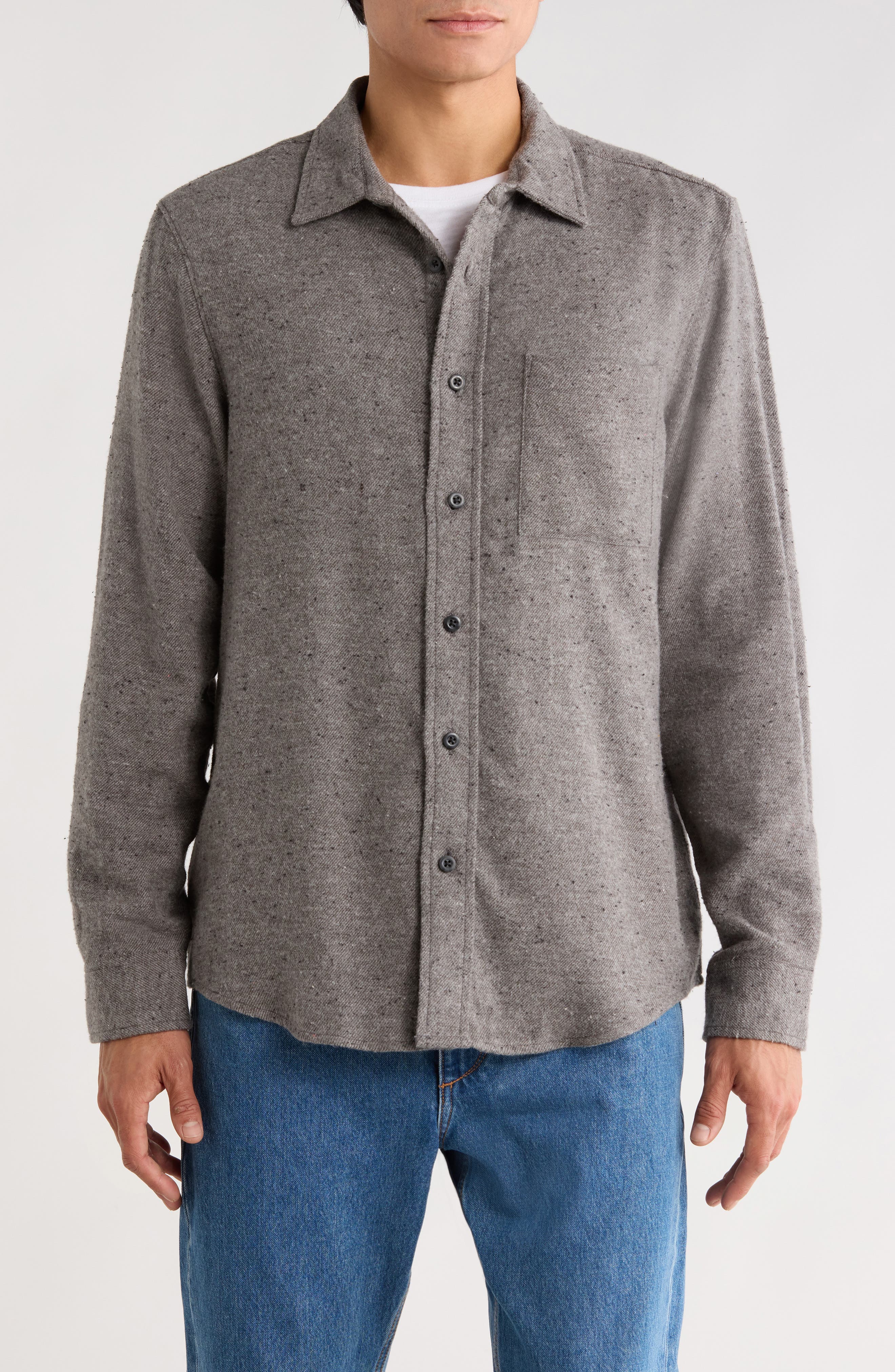 Treasure & Bond Donegal Flannel Button-Up Shirt