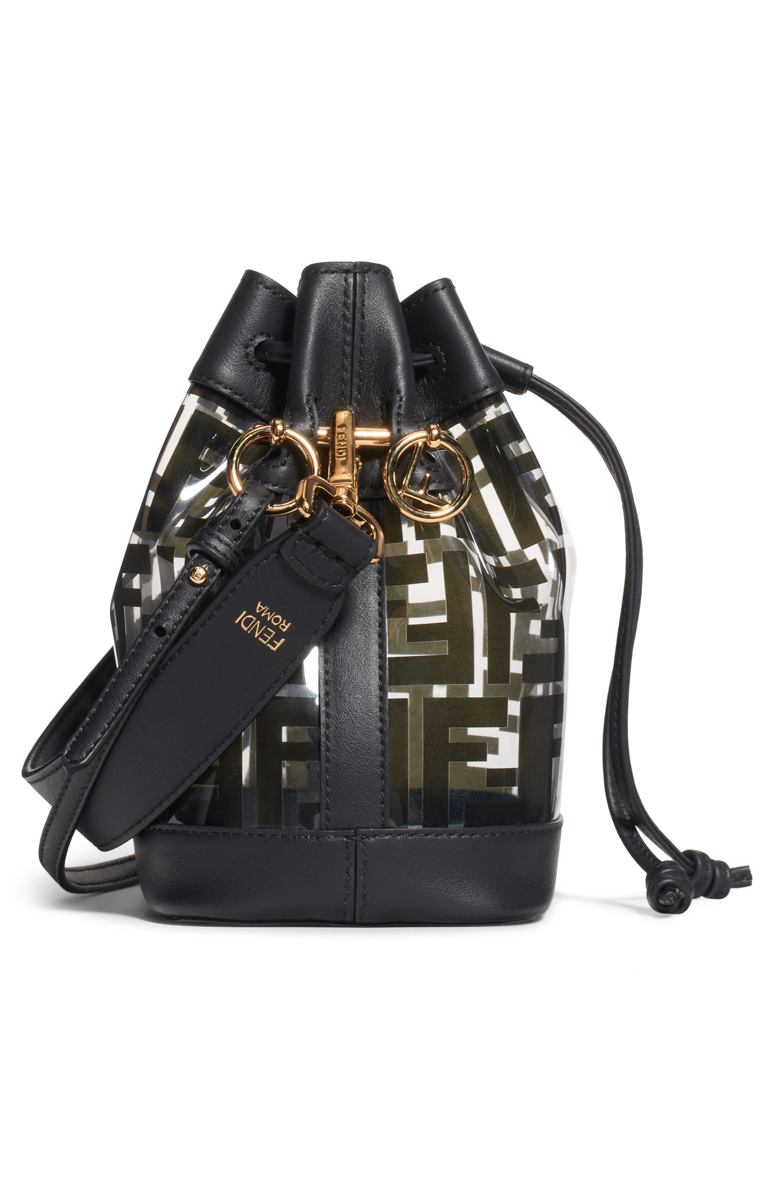 Fendi Mini Mon Tresor Transparent Bucket Bag, Alternate, color, 
