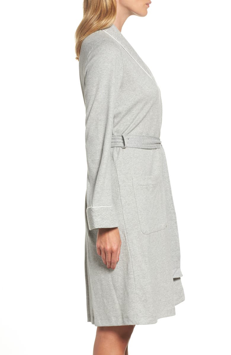 Lauren Ralph Lauren Quilted Collar Robe, Alternate, color, Grey Heather