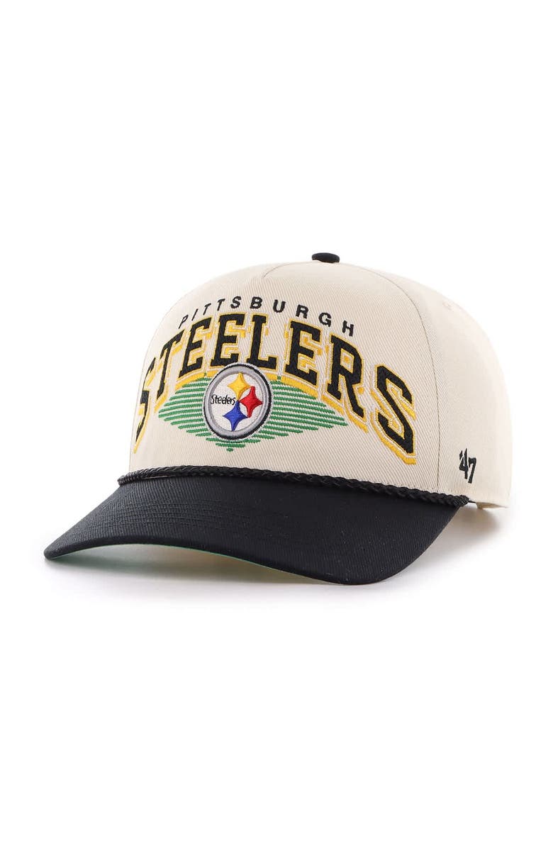 '47 Men's '47  Cream Pittsburgh Steelers Pomona Rope Adjustable Hitch Hat, Main, color, Cream