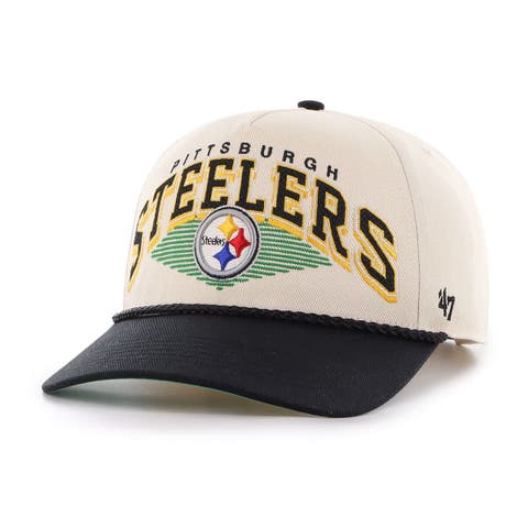 Men's '47  Cream Pittsburgh Steelers Pomona Rope Adjustable Hitch Hat