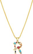 Adornia CZ Initial Pendant Necklace