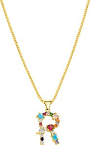 Adornia CZ Initial Pendant Necklace