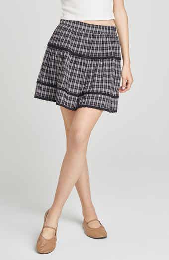 WAYF Odette Plaid Miniskirt
