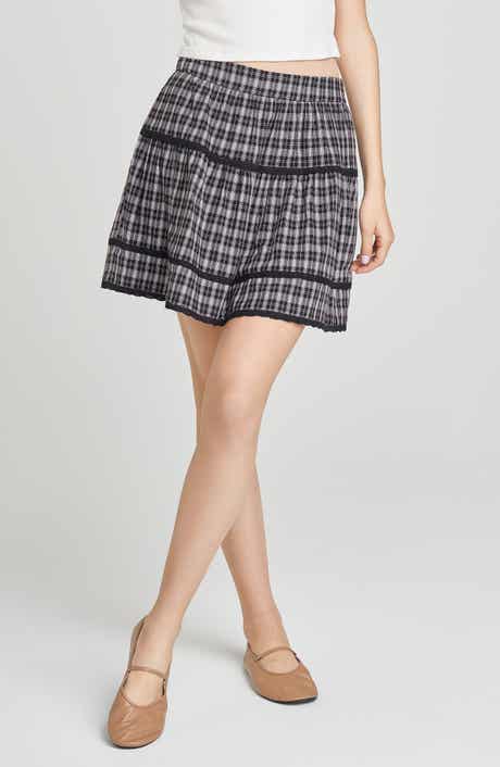 WAYF Odette Plaid Miniskirt