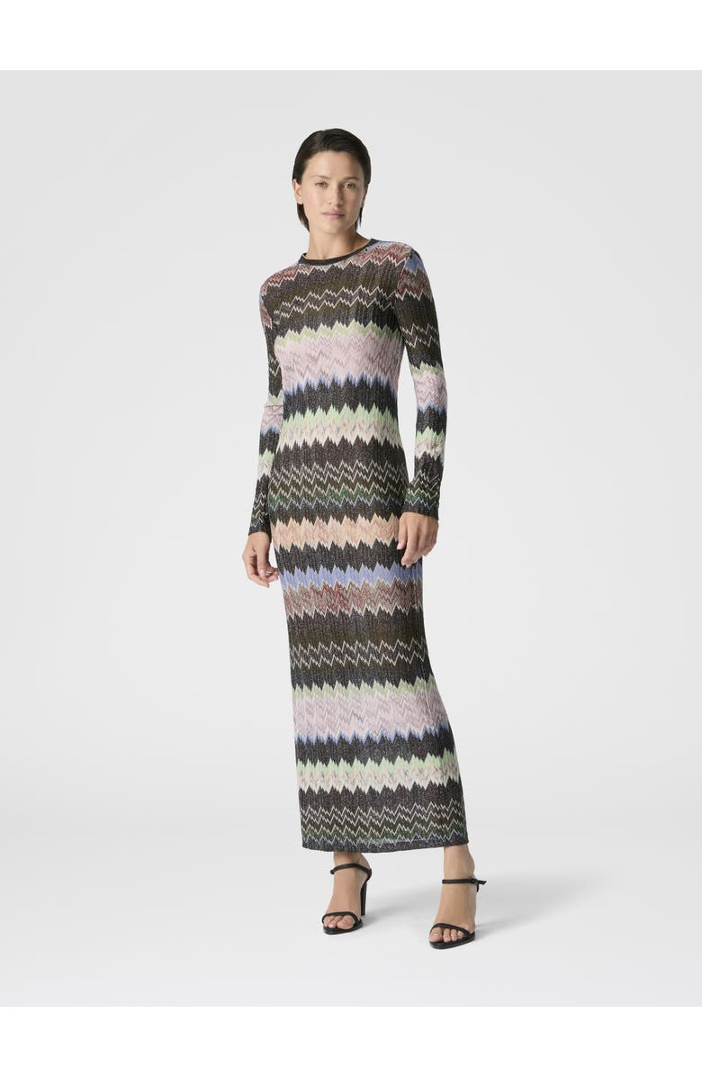 Missoni Viscose Lamé Snake-pattern Gown, Alternate, color, Green
Brown