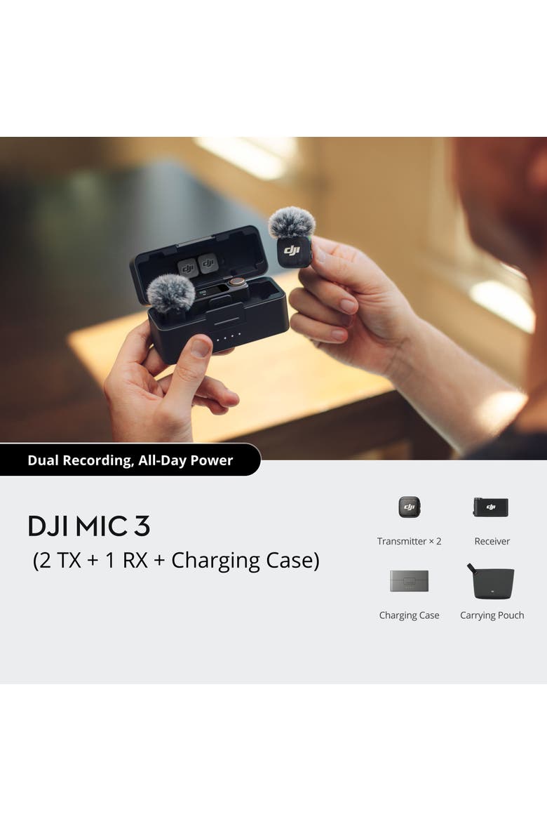 Mic 3 Wireless Microphone System, Alternate, color, black