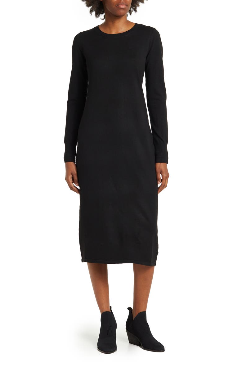 NORDSTROM RACK Long Sleeve Crewneck Sweater Dress, Main, color, 