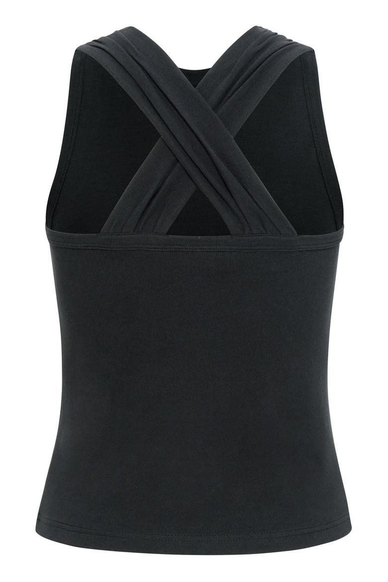 Cross Back Tank Top, Alternate, color, Dark Grey