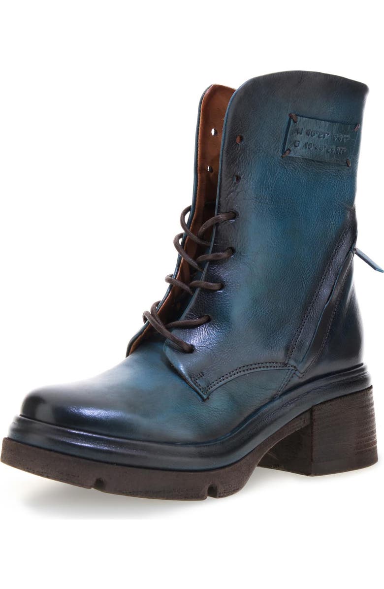 A.S.98 Eugene Lug Sole Bootie, Main, color, Teal