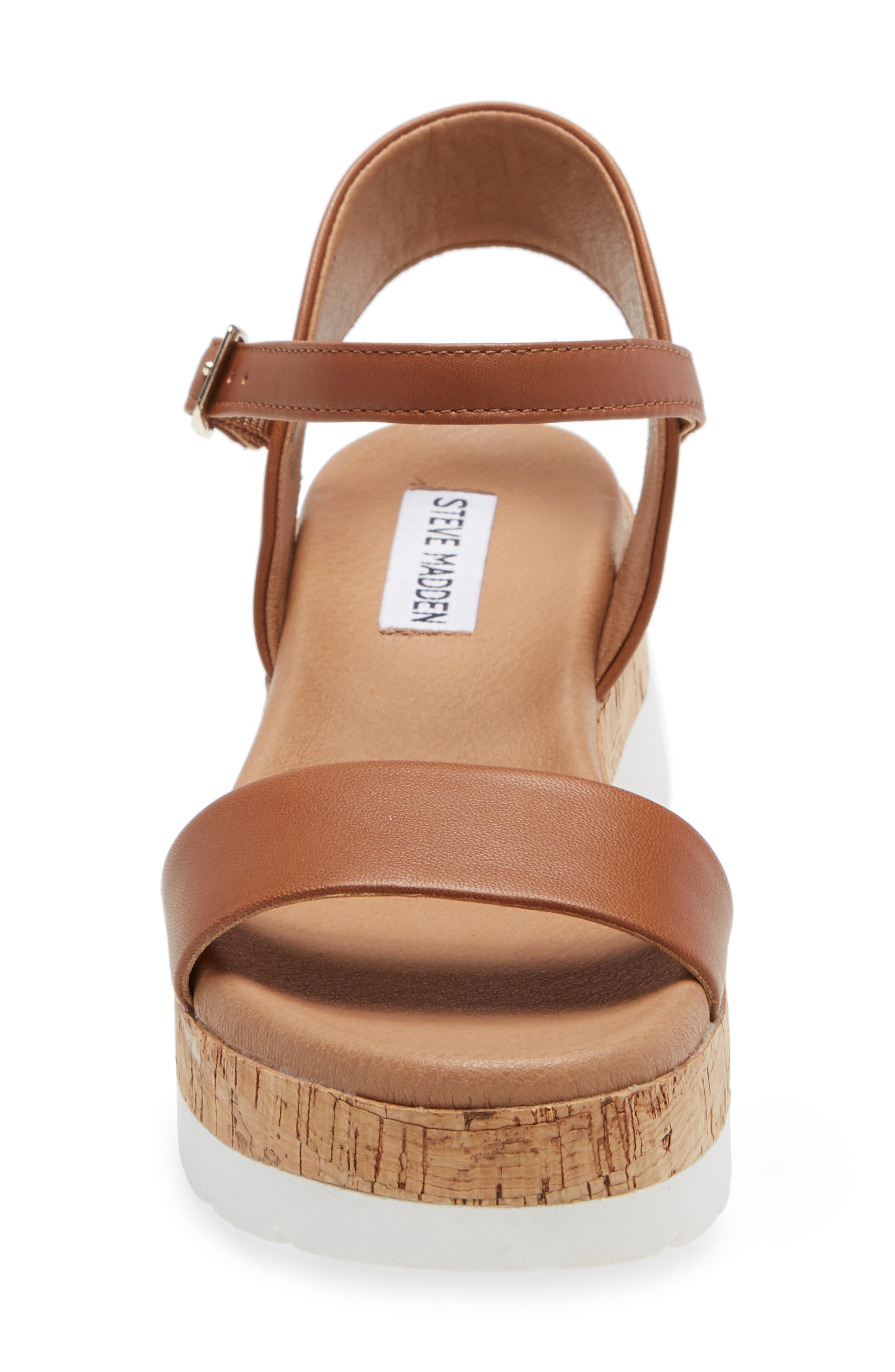 Roselita Platform Sandal, Alternate, color, COGNAC LEATHER