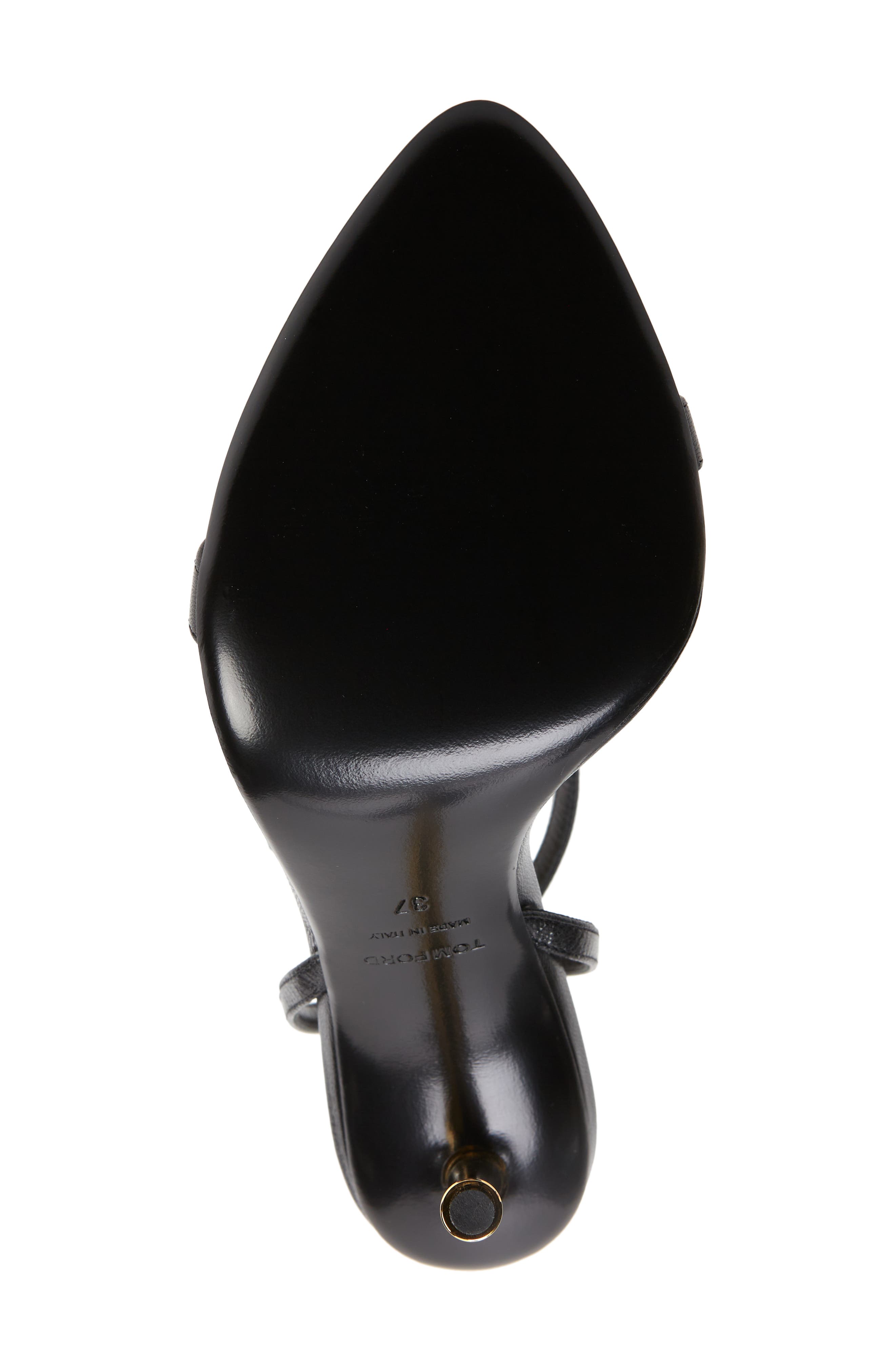 TOM FORD Padlock Pointy Toe Sandal, Alternate, color, Naa Black