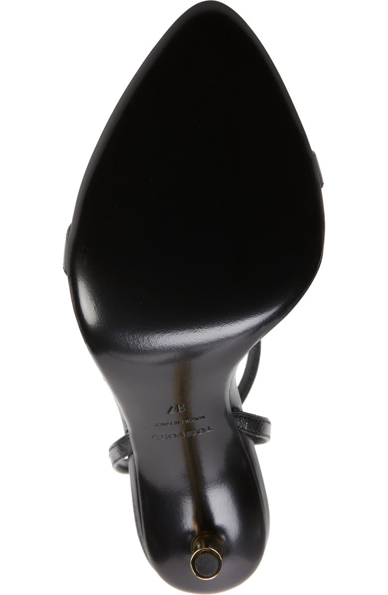 TOM FORD Padlock Pointy Toe Sandal, Alternate, color, Naa Black