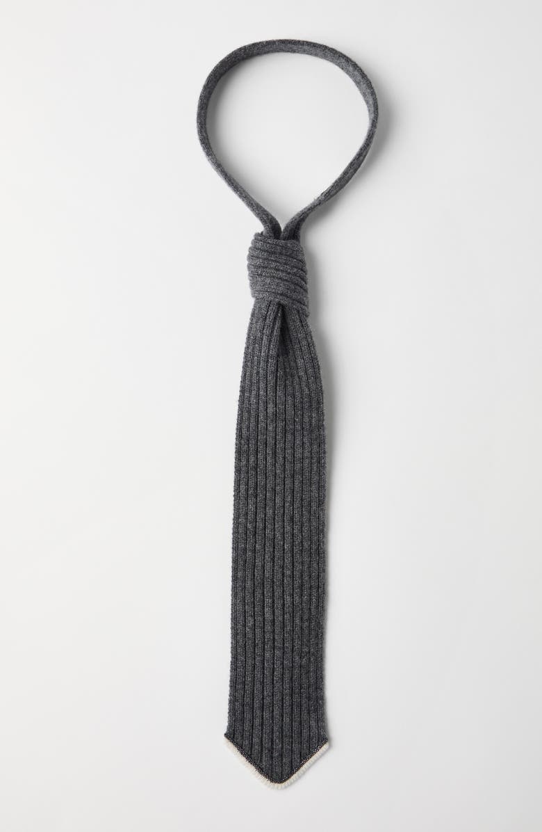 Brunello Cucinelli Knit necktie, Alternate, color, 
