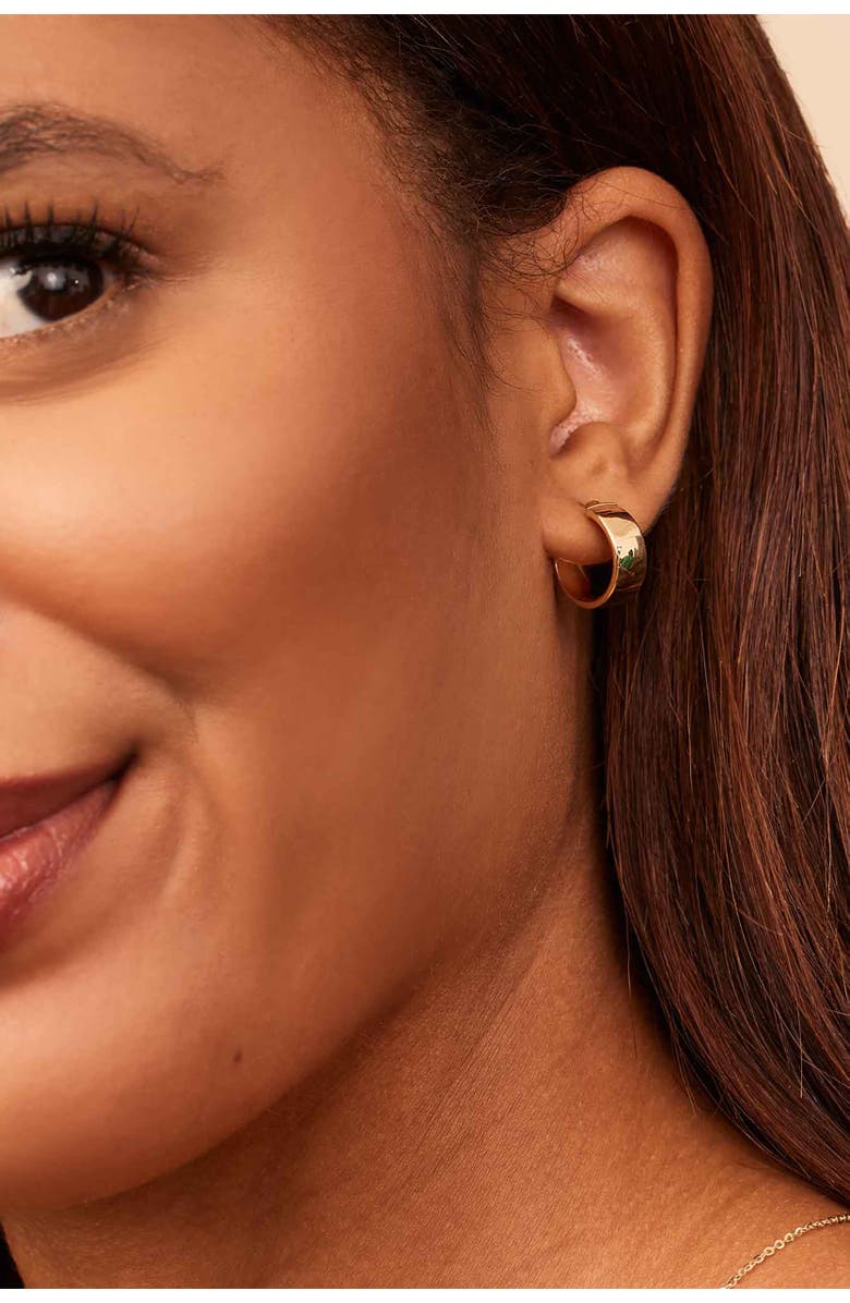 Oradina 14K Yellow Gold The One Hoops, Alternate, color, Yellow Gold