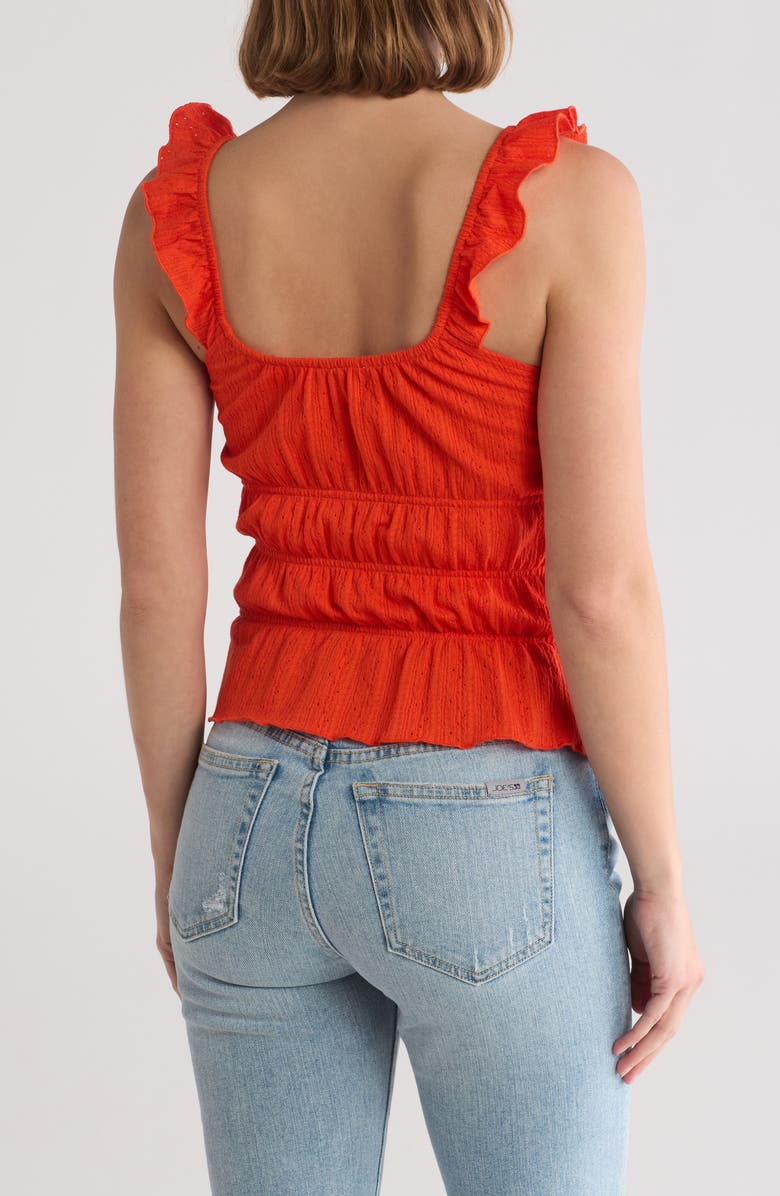 Topshop Frill Strap Camisole, Alternate, color, Pink