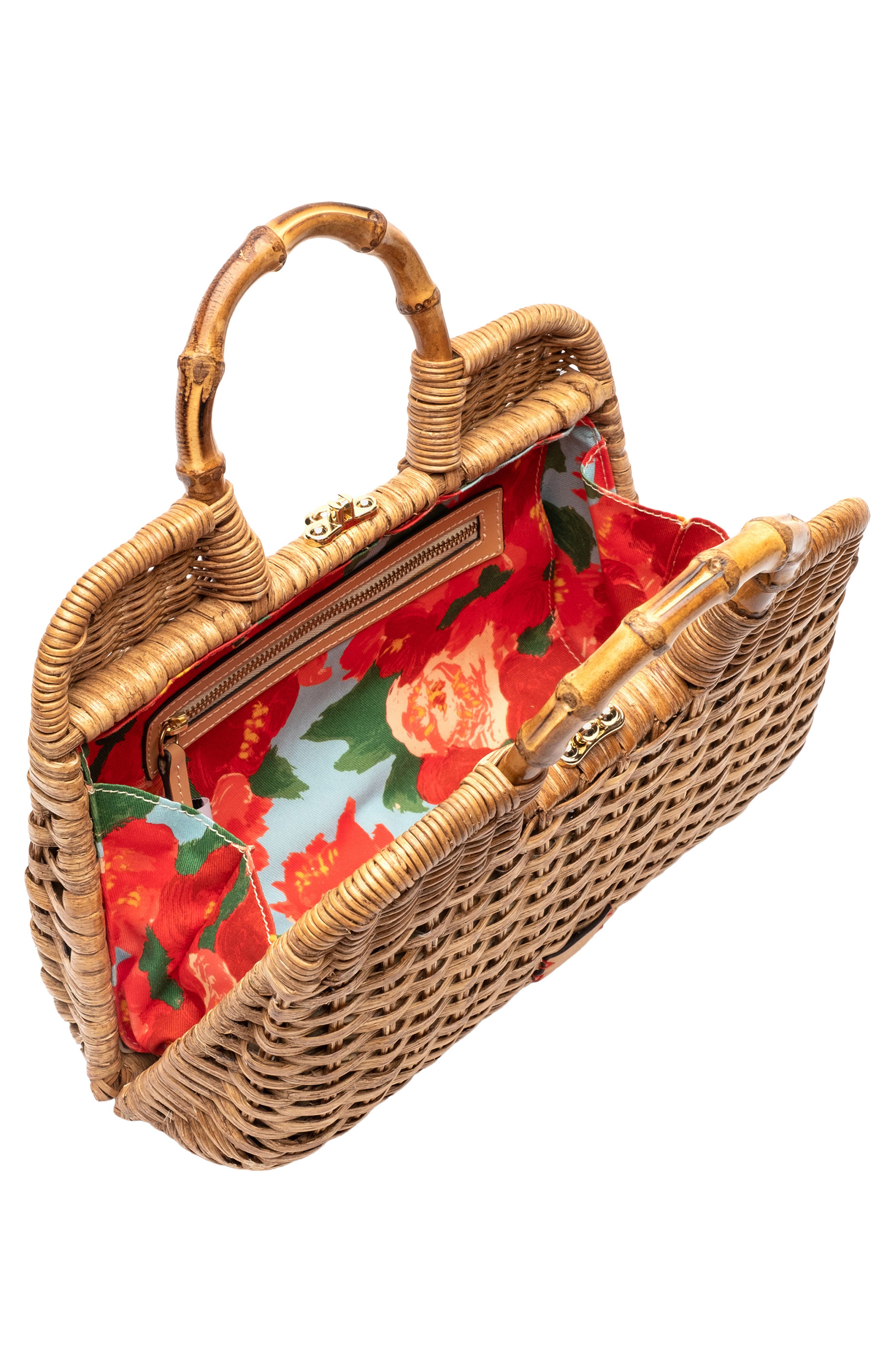 Frances Valentine Buzzy Woven Wicker Top Handle Bag, Alternate, color, 