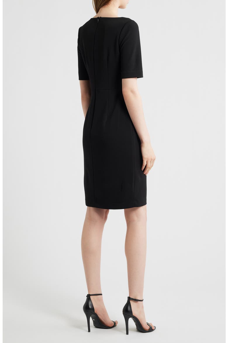 Bar Pin Sheath Dress, Alternate, color, ANNE BLACK