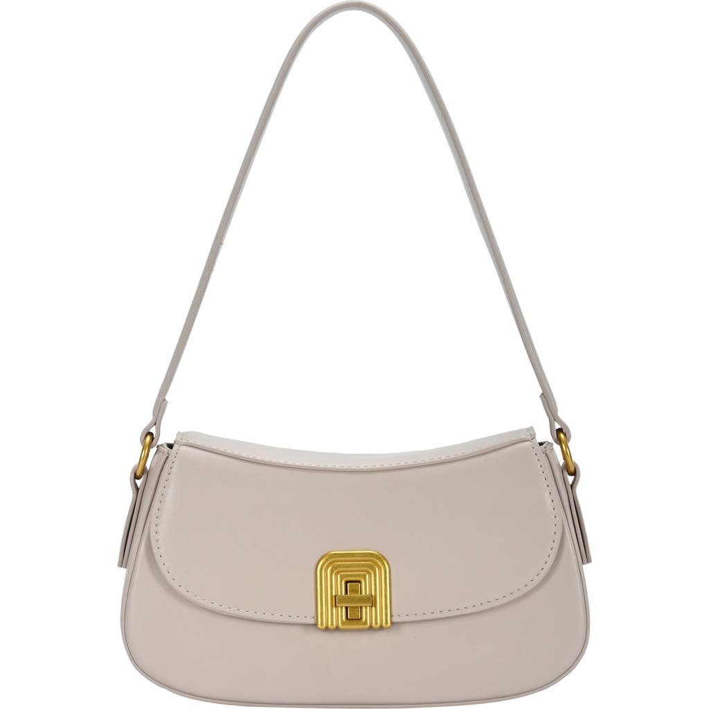 Mms Design Studio Buckle Flap Shoulder Bag In Oat