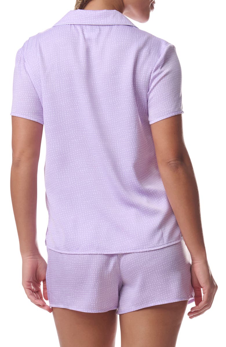 Splendid Satin Notch Collar & Boxer Pajamas, Alternate, color, Texture Blocks
