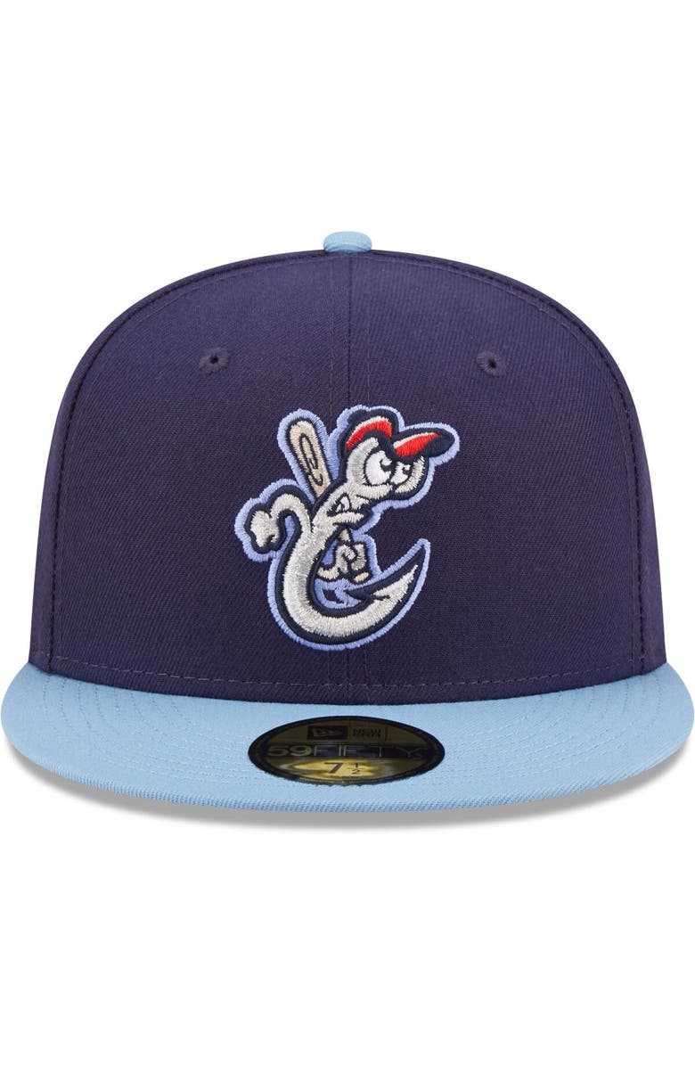 New Era Men's New Era Navy Corpus Christi Hooks Authentic Collection 59FIFTY Fitted Hat, Alternate, color,