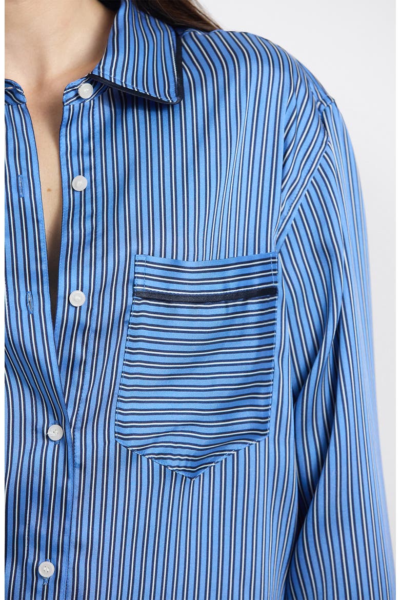 Lorina Boarder Stripe Shirt, Alternate, color, ULTRAMARINE/ NAVY/ ECRU