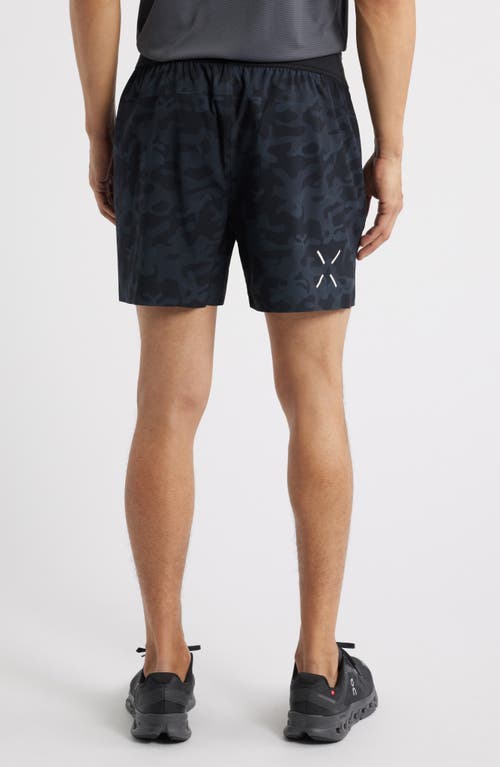 Ten Thousand Interval Lined 5-inch Training Shorts In Black Camo